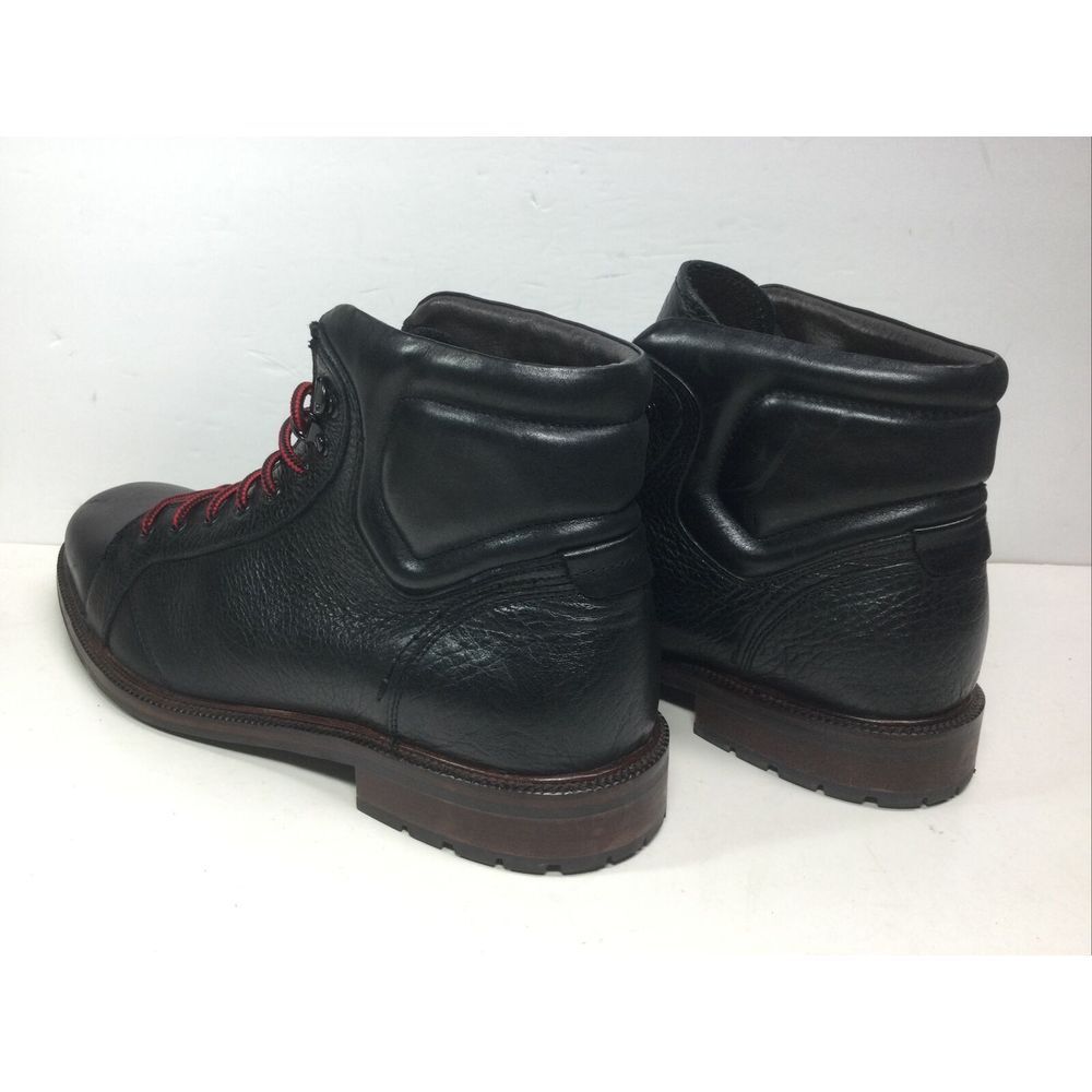 Johnston & Murphy 1850 Mens Size 12M Boots 20-8955 Premium Black‎ Pebble Leather - Picture 3 of 10
